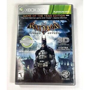 Batman: Arkham Asylum Game of the Year Xbox 360 2010 Manual Included Tested